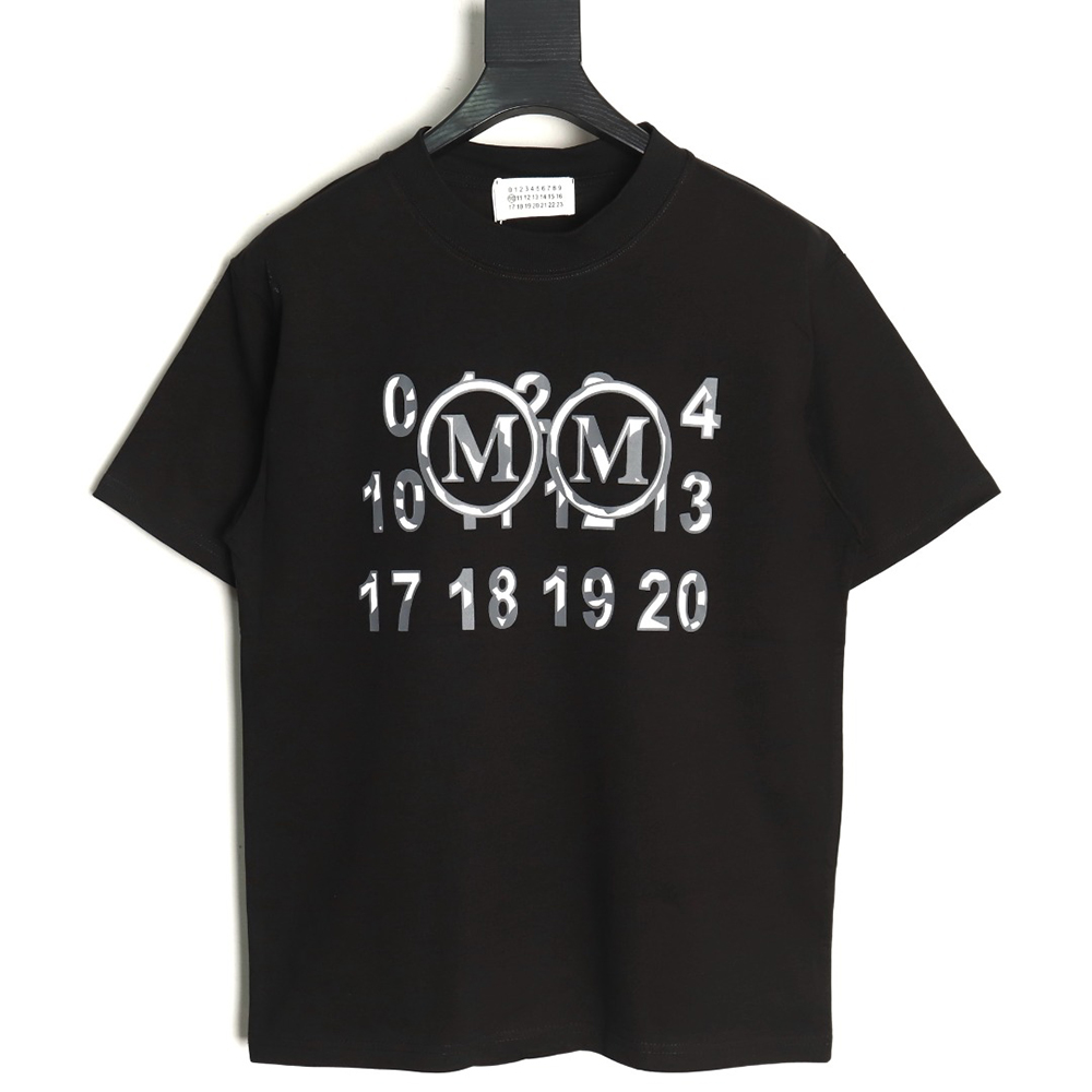 Maison Margiela double m print short-sleeved T-shirt TSK1