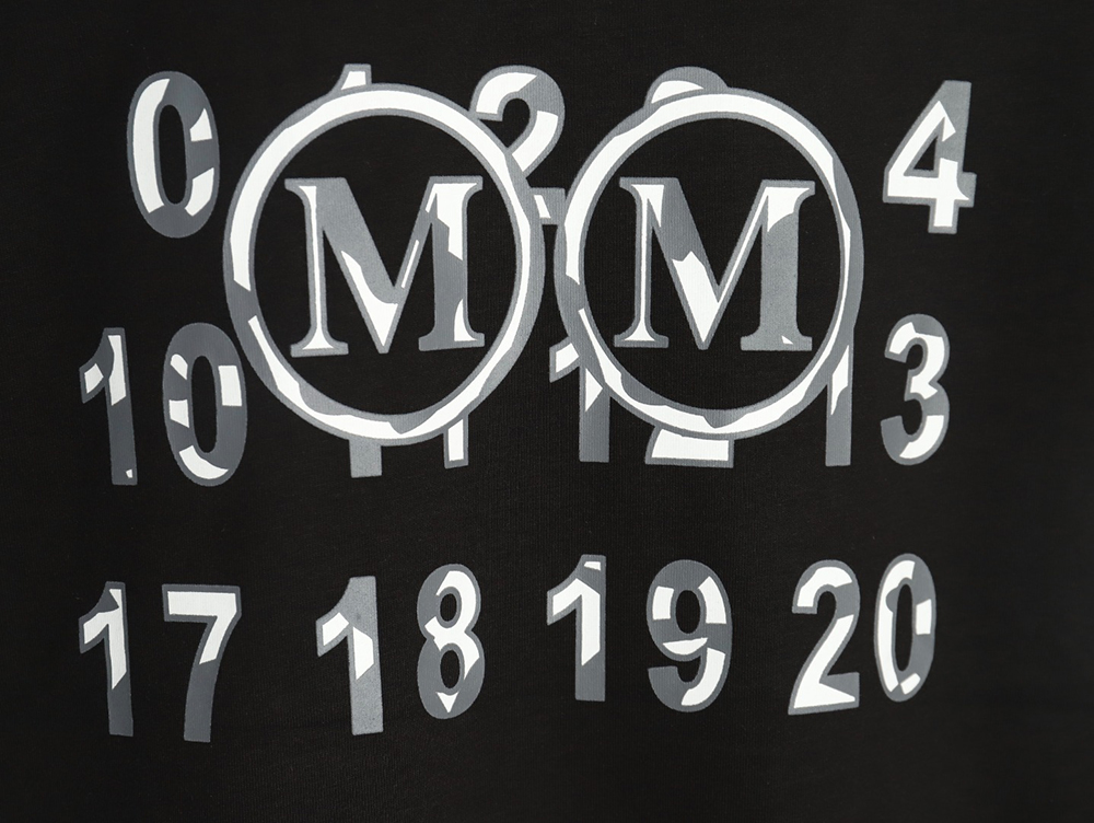 Maison Margiela double m print short-sleeved T-shirt TSK1