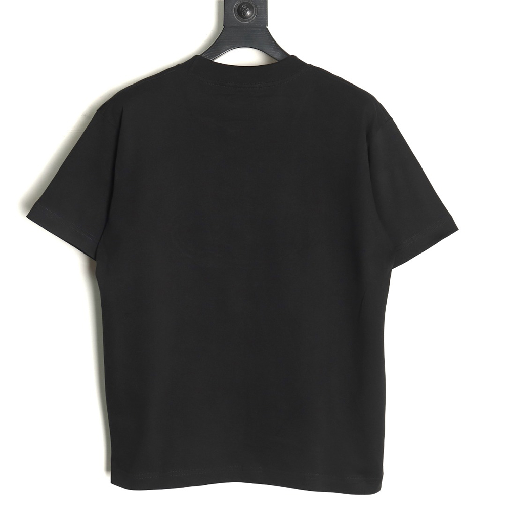 Prada Overlapping Logo Lettering Embroidered Short Sleeve T-Shirt TSK1