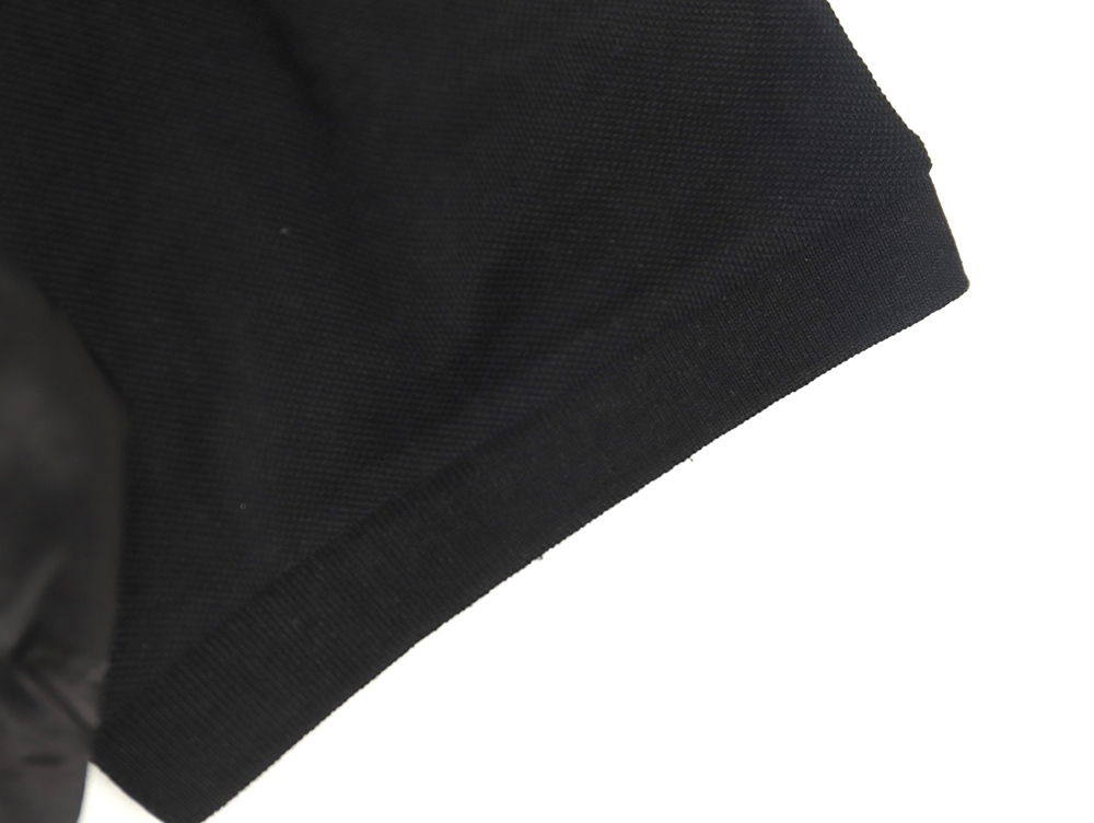 Prada triangle logo nylon patchwork Polo short sleeve