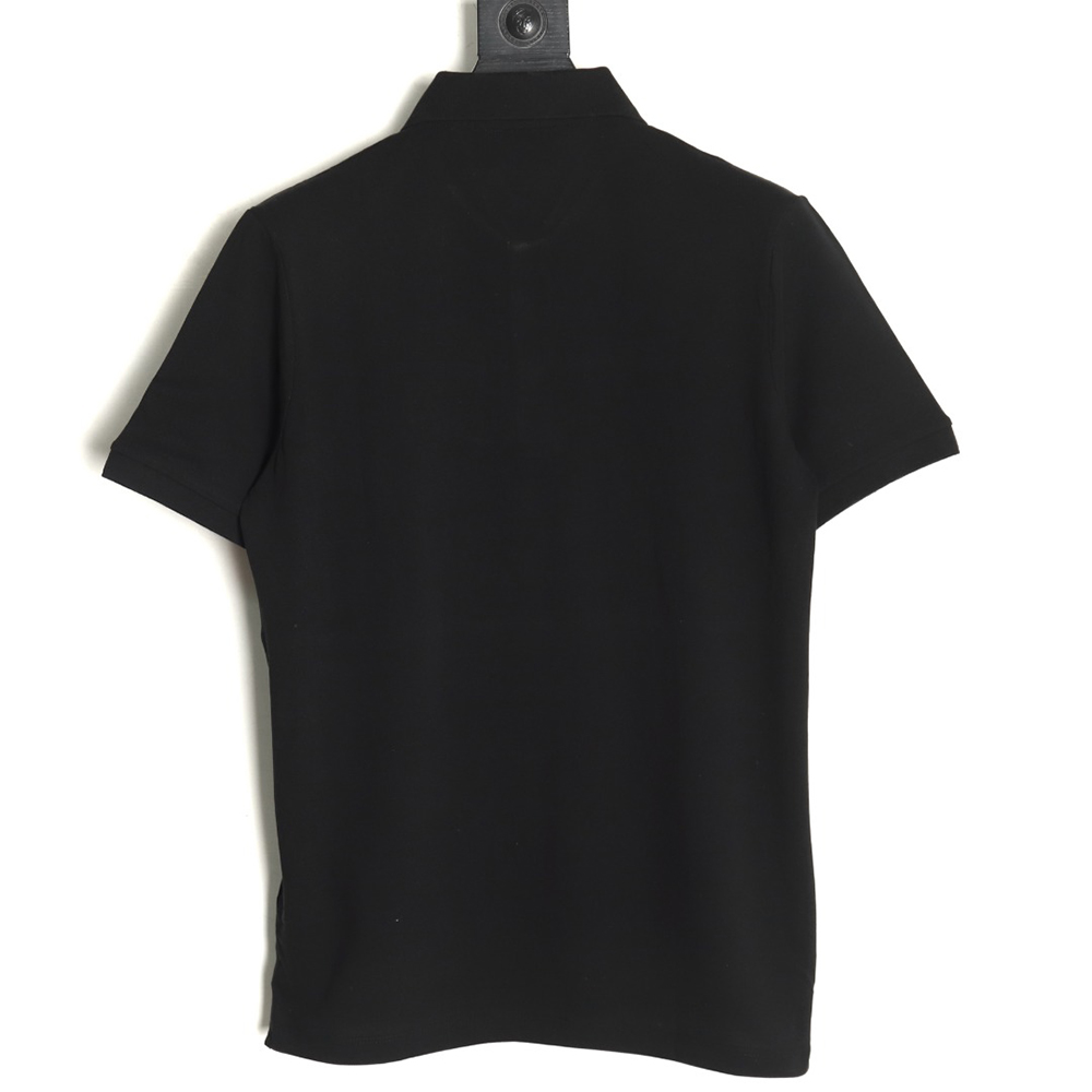 Prada triangle logo nylon patchwork Polo short sleeve