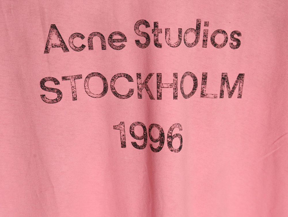 Acne Studios Gradient Mottled 1996 Lettering Print Short Sleeve T-shirt