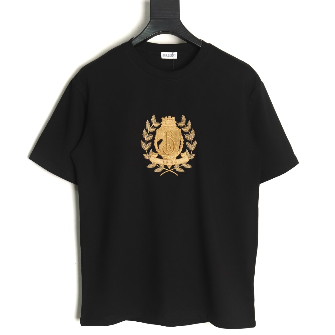 Burberry Gold Leaf Logo Short Sleeve T-Shirt TSK1