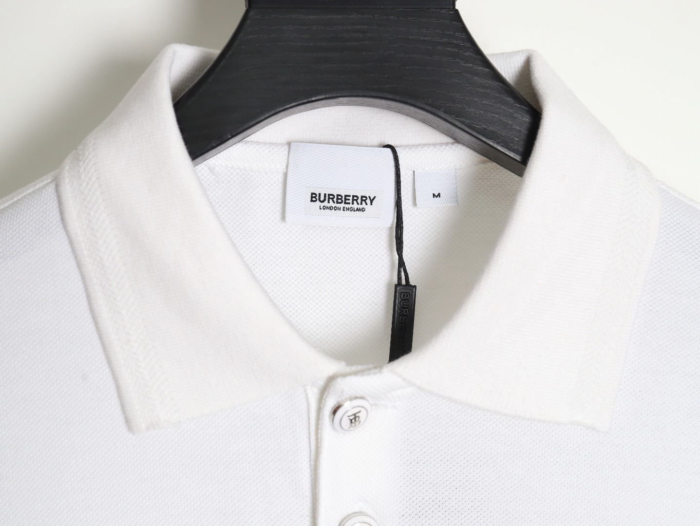 Burberry Button BT Logo Short Sleeve Polo Shirt