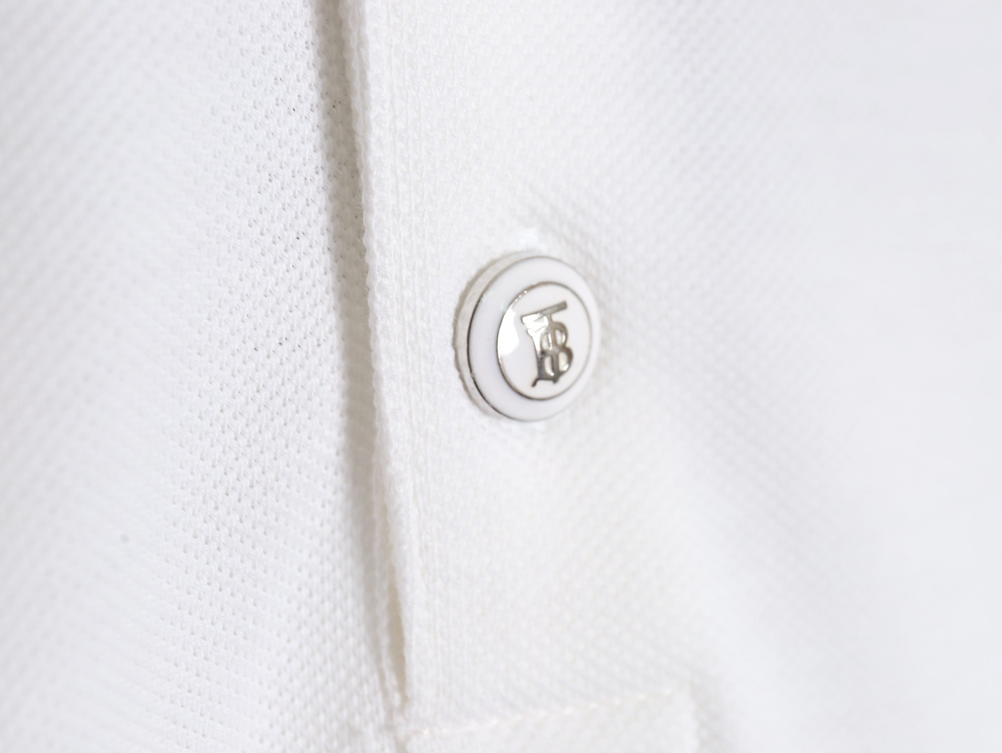 Burberry Button BT Logo Short Sleeve Polo Shirt