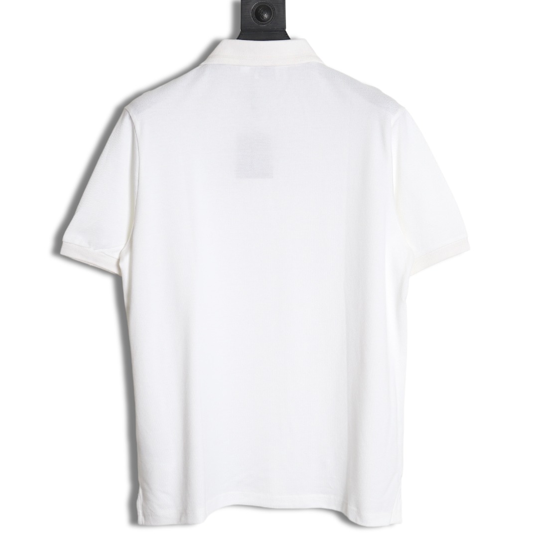 Burberry Button BT Logo Short Sleeve Polo Shirt