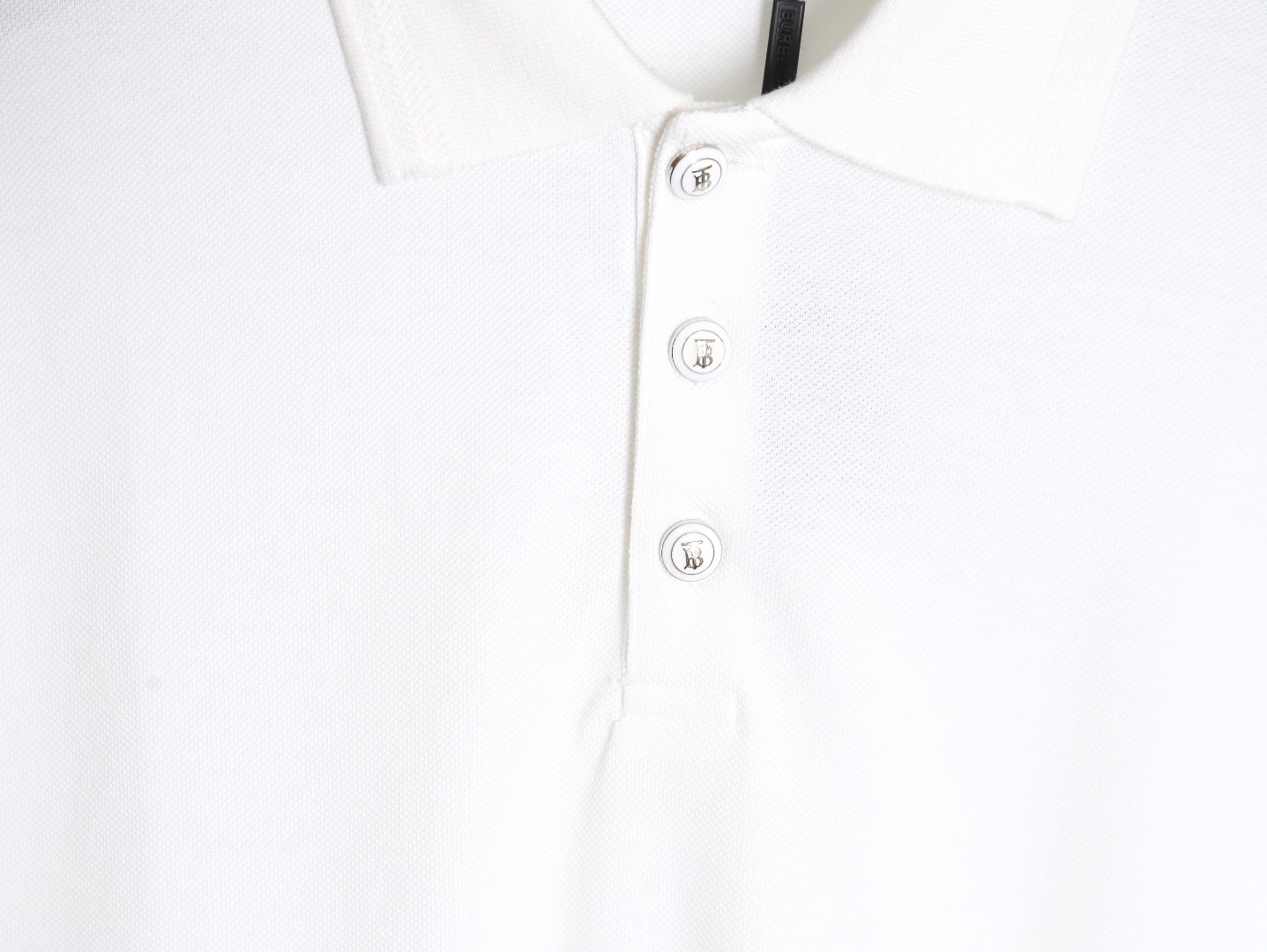 Burberry Button BT Logo Short Sleeve Polo Shirt