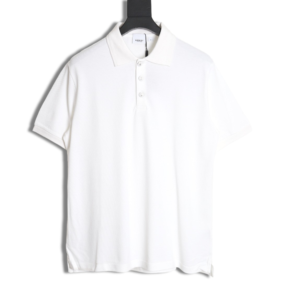 Burberry Button BT Logo Short Sleeve Polo Shirt
