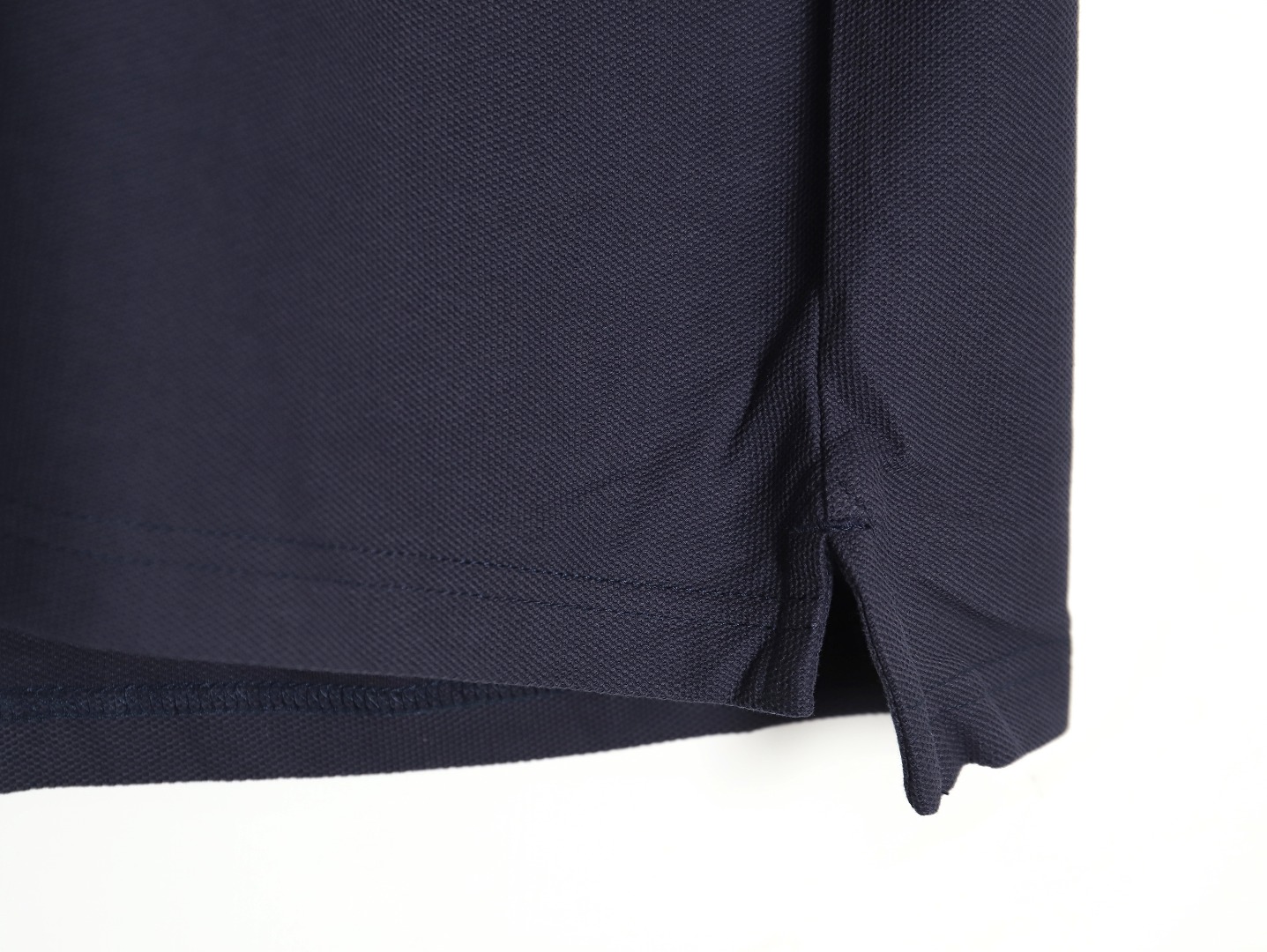 Burberry Button BT Logo Short Sleeve Polo Shirt Navy Blue