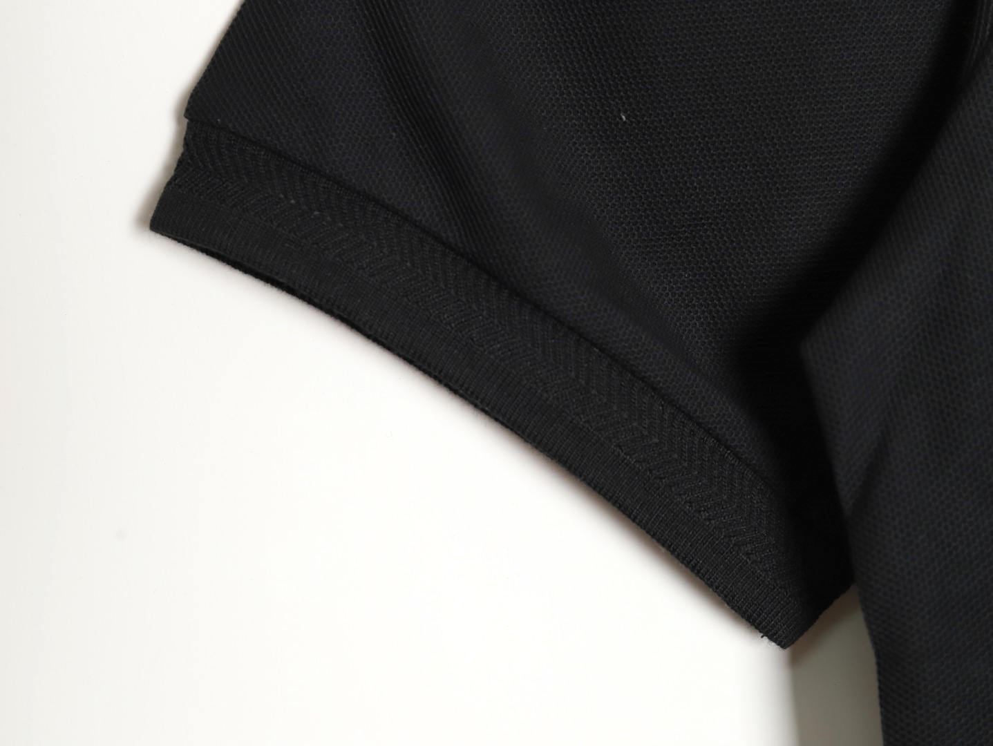 Burberry Button BT Logo Short Sleeve Polo Shirt Black
