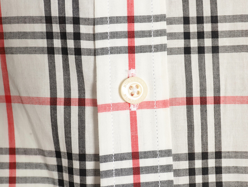 Burberry all over print war horse plaid long sleeve shirt