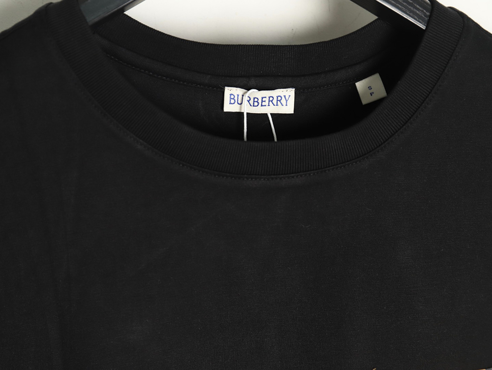 Burberry Check Pocket Taped Letters Short Sleeves TSK1