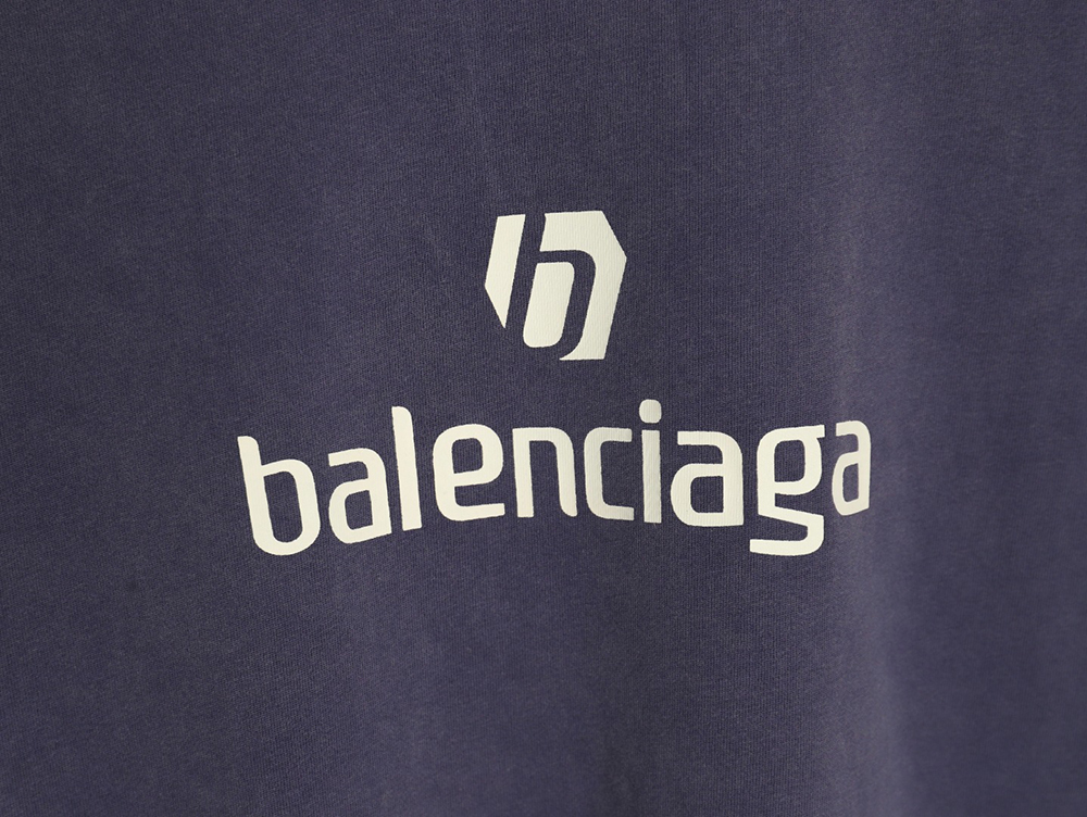 Balenciaga E-sports Letter Washed Short Sleeve T-Shirt