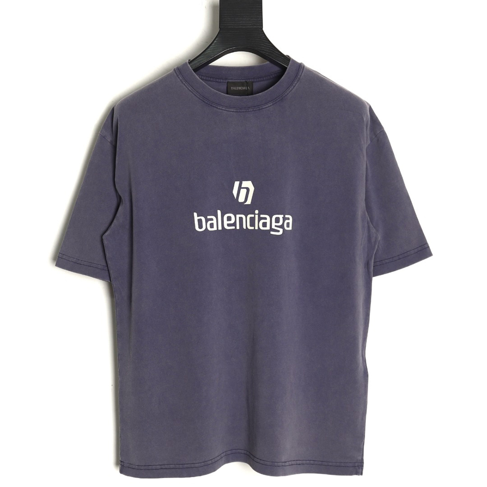 Balenciaga E-sports Letter Washed Short Sleeve T-Shirt
