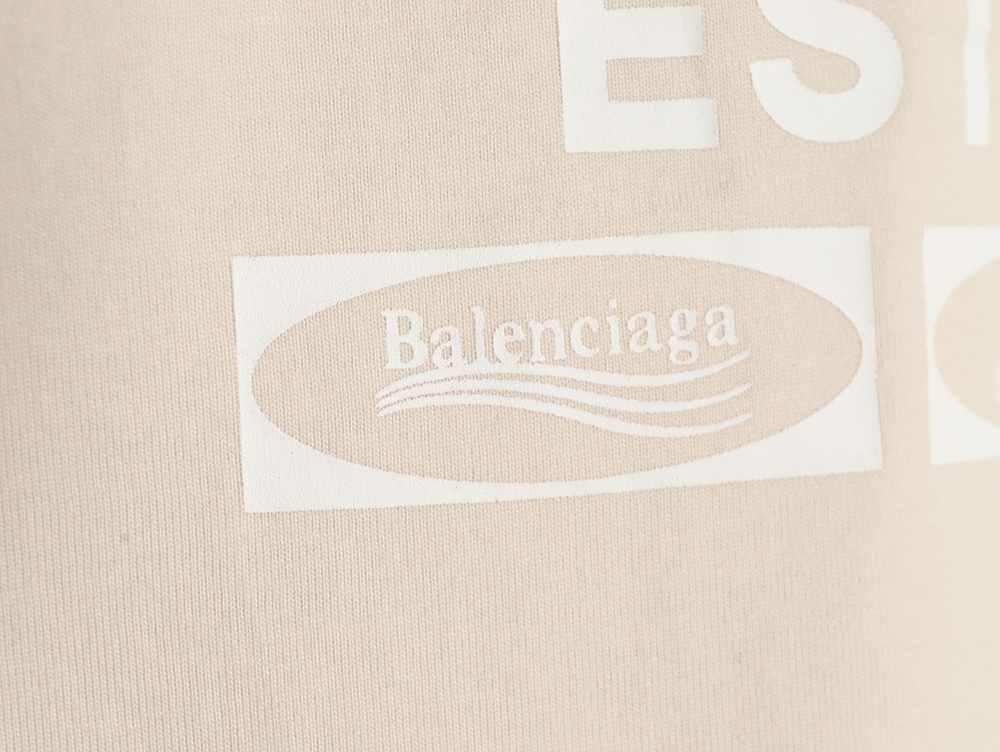 Balenciaga EST.1917 Simple Fashion Printed Short Sleeve T-shirt