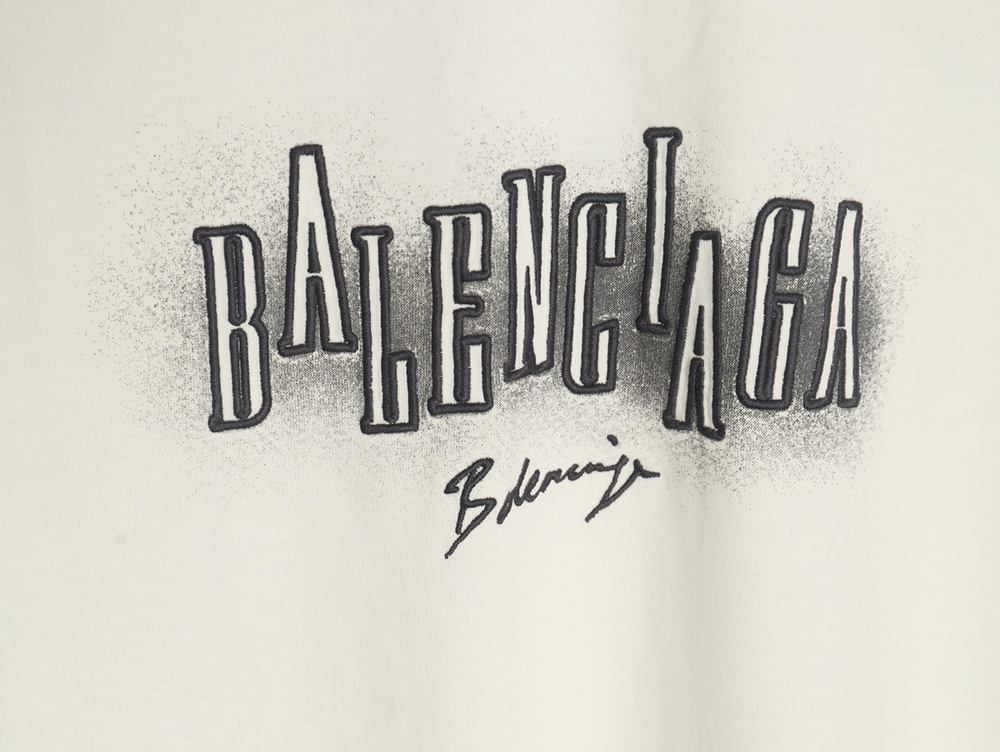 Balenciaga Halo Print Pop Embroidery Short Sleeve T-Shirt