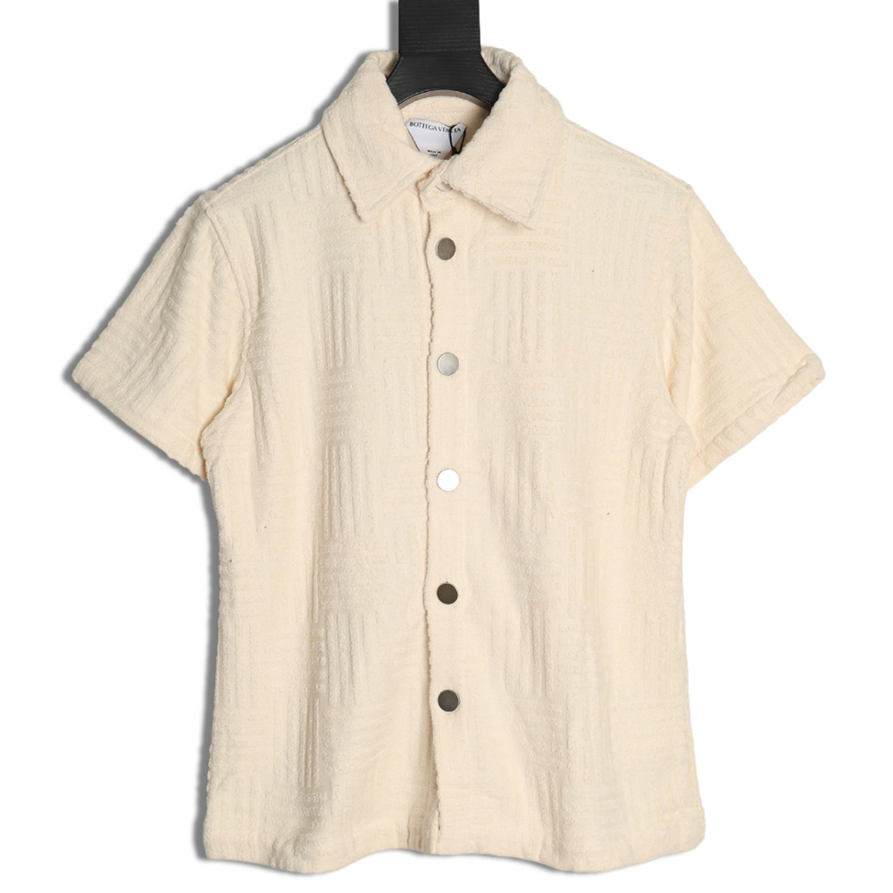 Bottega Veneta Towel Weave Short Sleeve Shirt