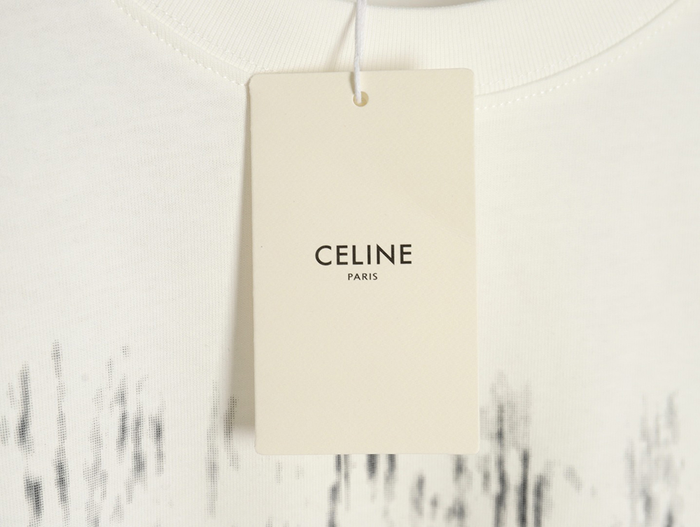 Celine distressed logo print short sleeves