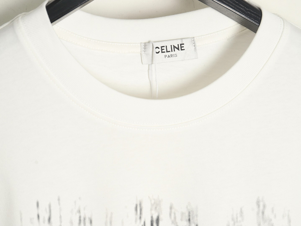 Celine distressed logo print short sleeves