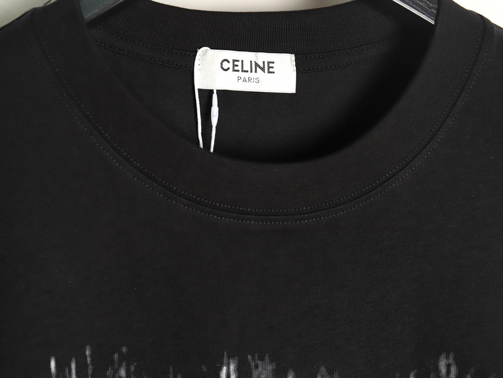Celine distressed logo print short sleeves TSK1
