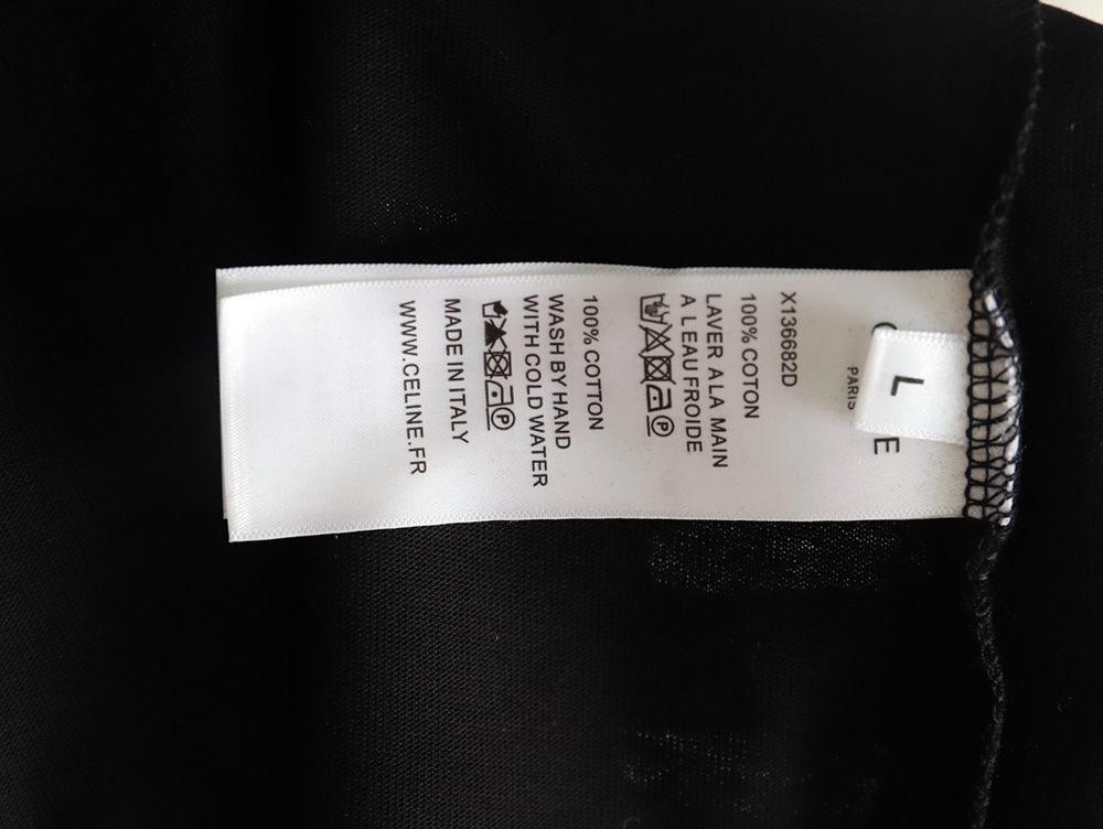 Celine distressed logo print short sleeves TSK1