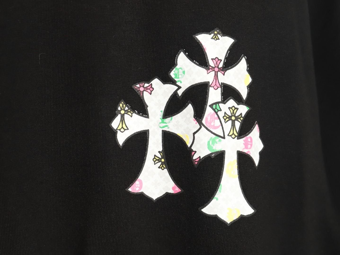 Chrome Hearts Sanskrit cross embroidered T-shirt