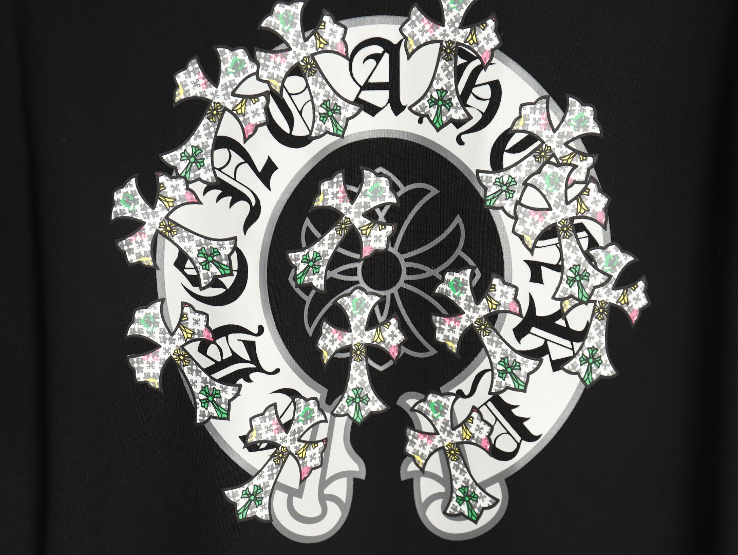 Chrome Hearts Sanskrit cross embroidered T-shirt
