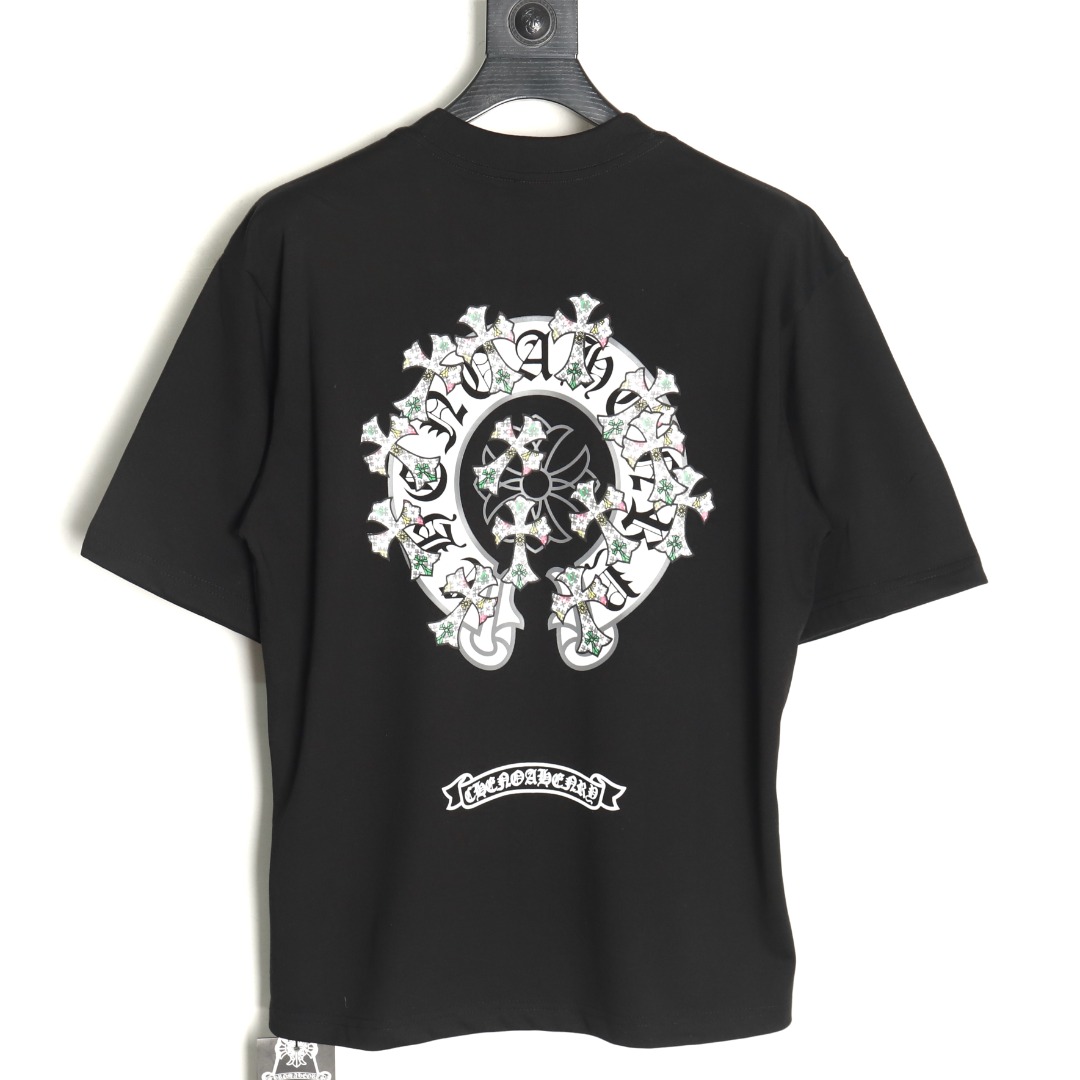 Chrome Hearts Sanskrit cross embroidered T-shirt