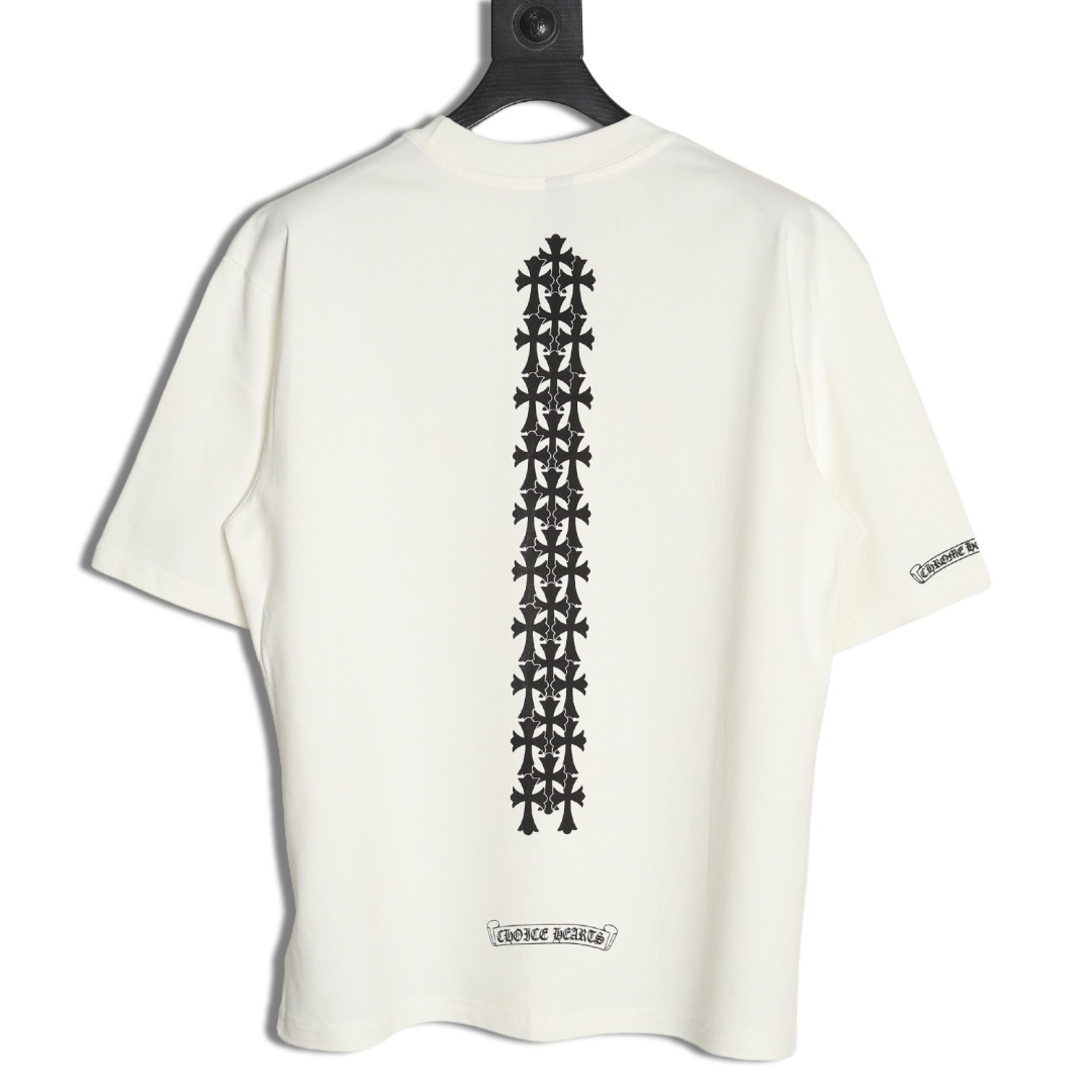 Chrome Hearts Sanskrit cross heavy foam print T-shirt