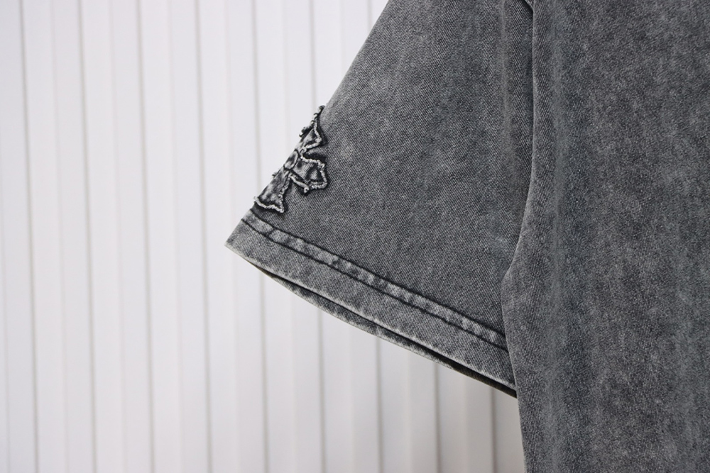 Chrome Hearts washed distressed patch logo short sleeves