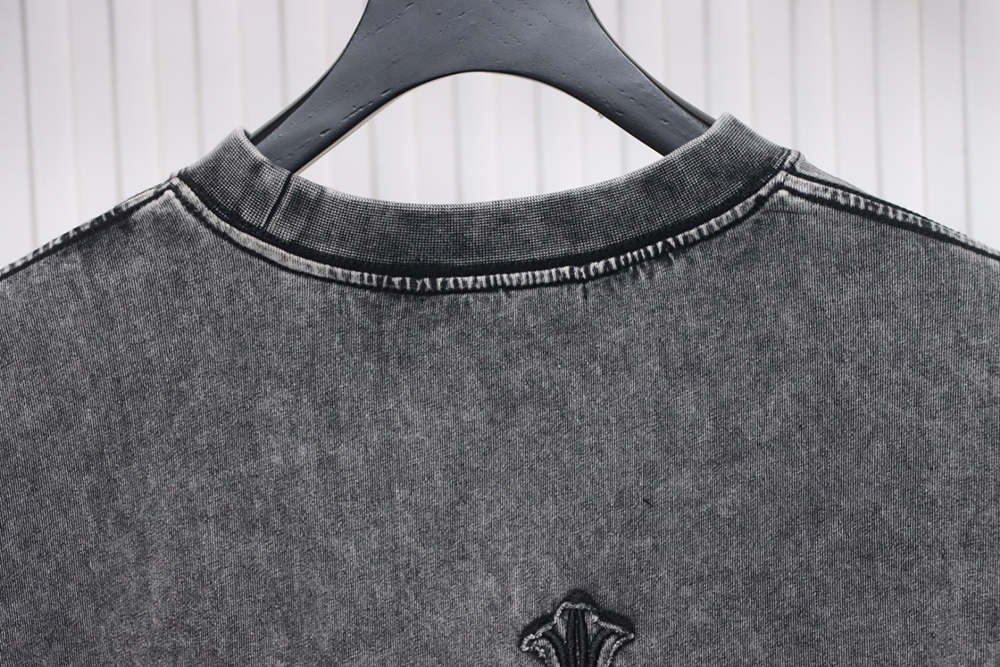 Chrome Hearts washed distressed patch logo short sleeves