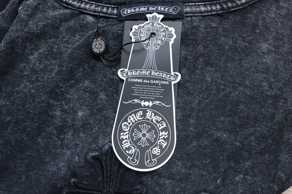 Chrome Hearts washed distressed patch logo short sleeves