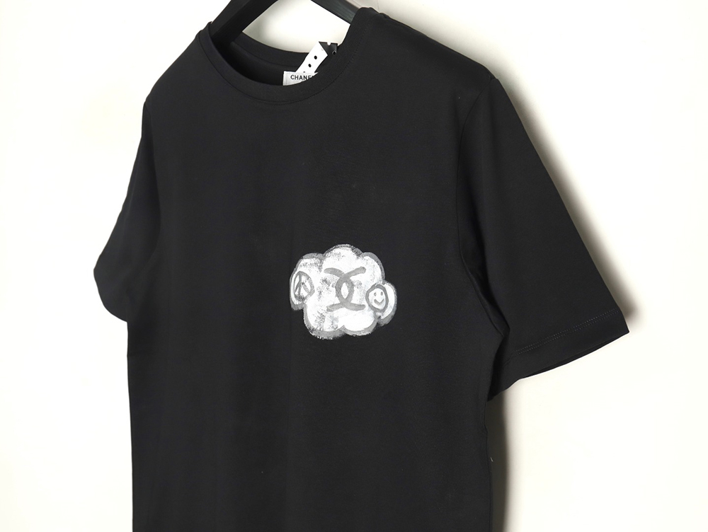 Chanel hand-painted graffiti letters short sleeve TSK1