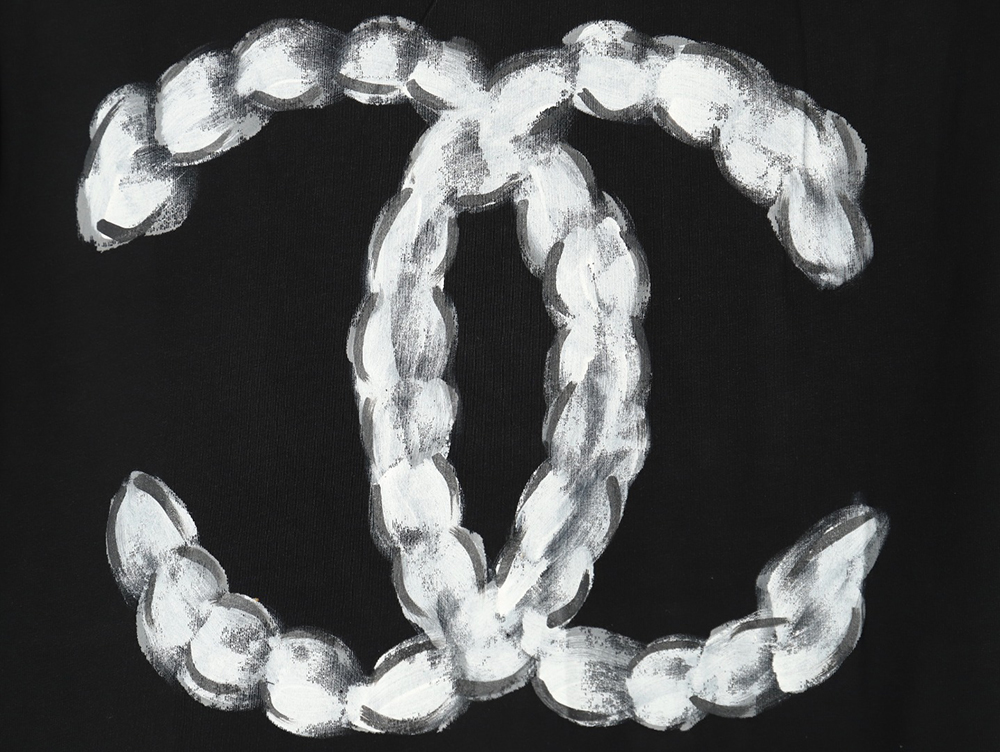 Chanel hand-painted graffiti letters short sleeve TSK1