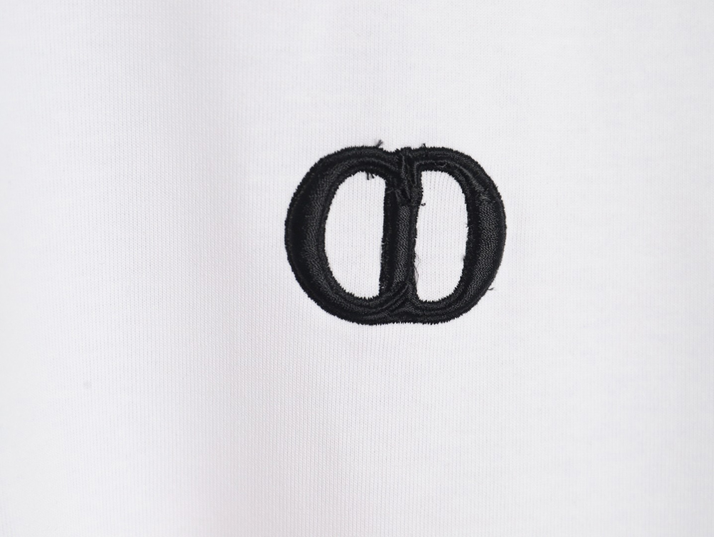 Dior chest logo embroidered lettering short sleeve T-shirt