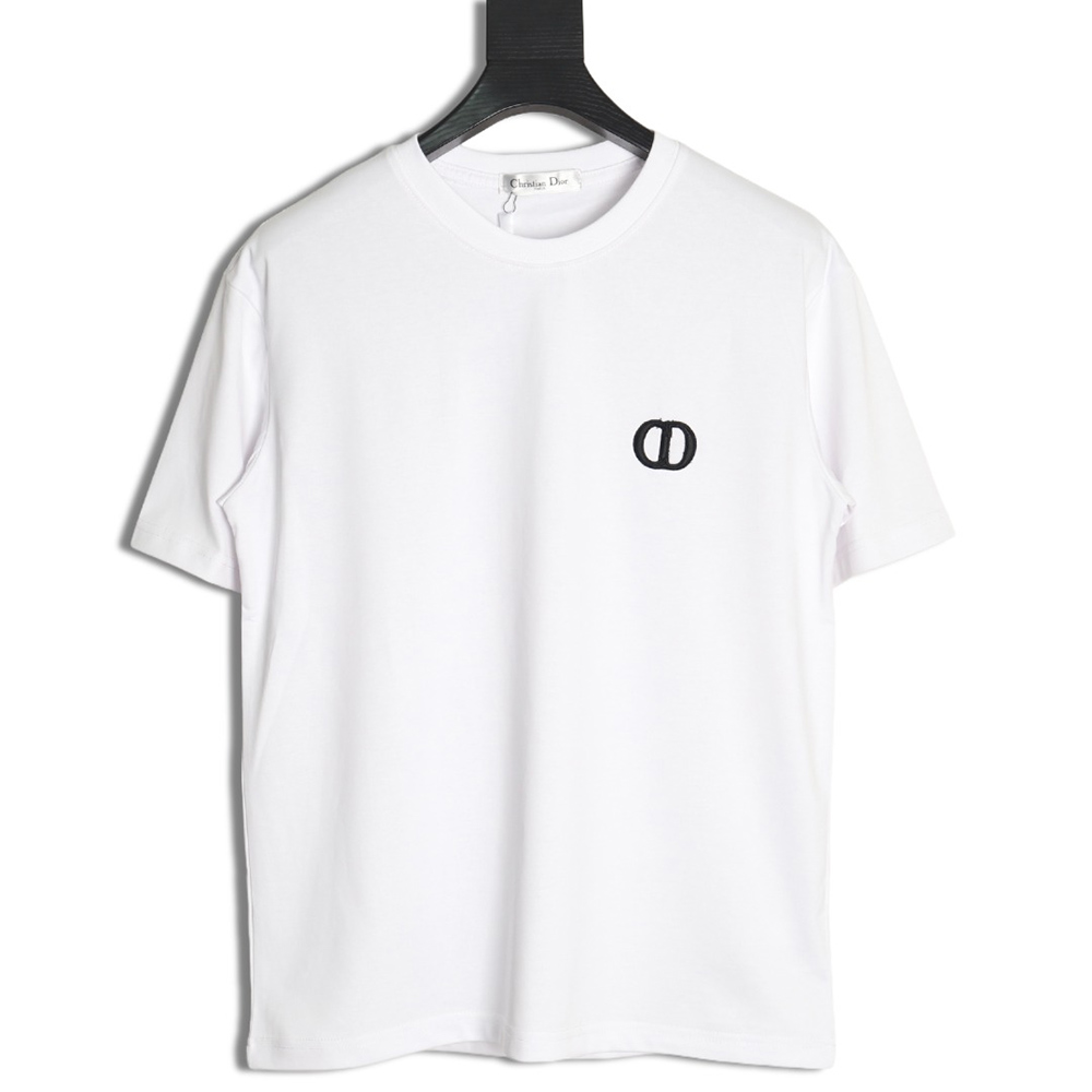 Dior chest logo embroidered lettering short sleeve T-shirt
