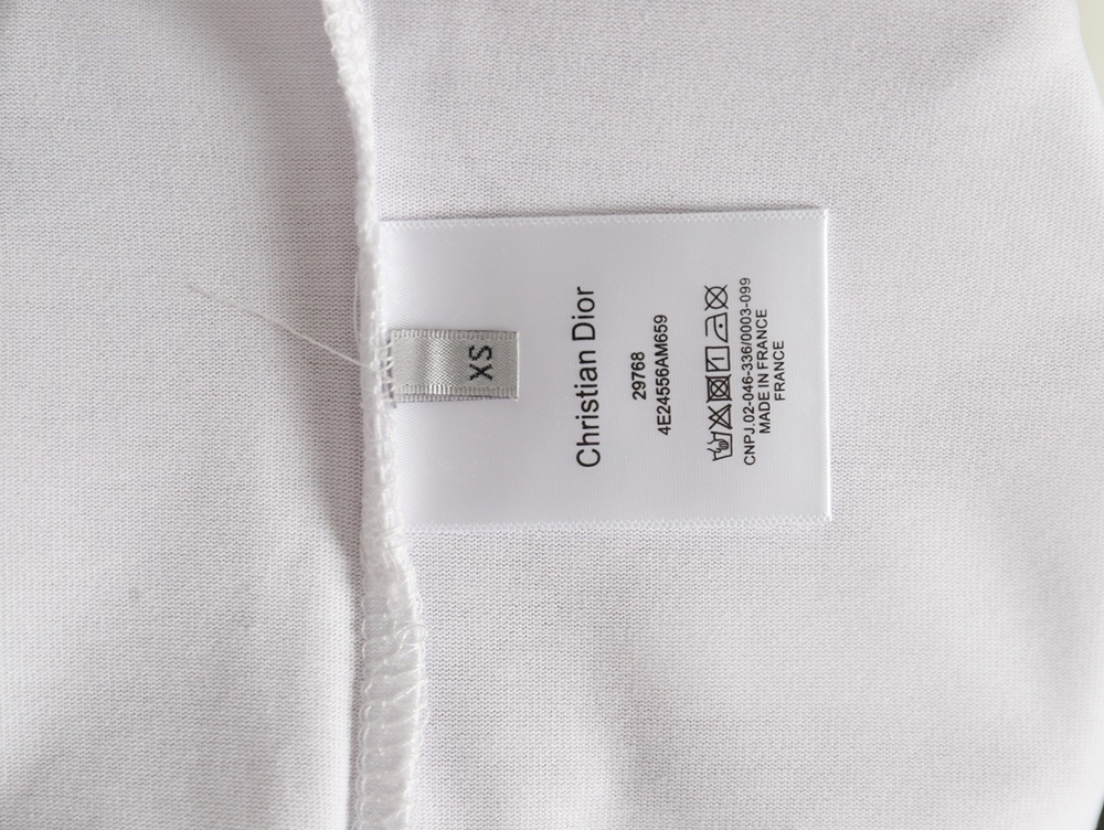 Dior chest logo embroidered lettering short sleeve T-shirt