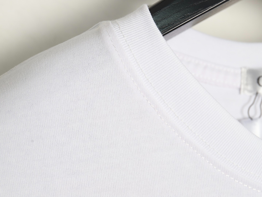 Dior chest logo embroidered lettering short sleeve T-shirt