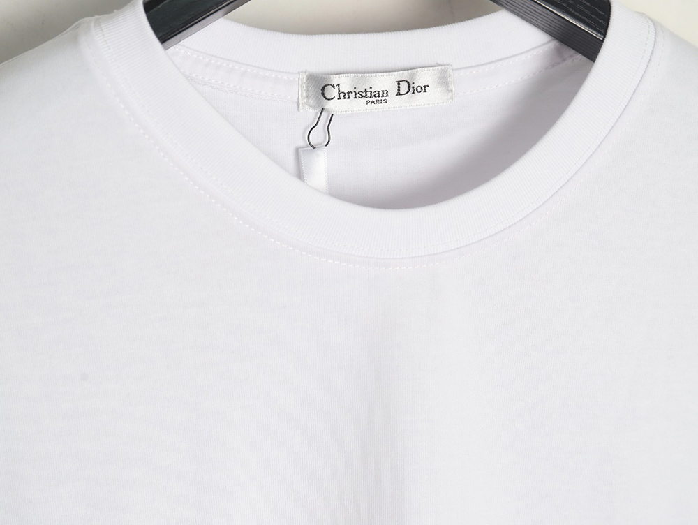 Dior chest logo embroidered lettering short sleeve T-shirt