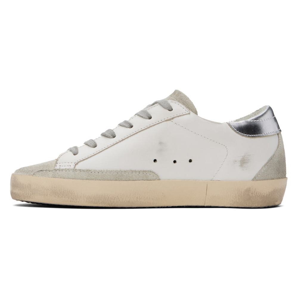 Golden Goose White & Pink Super-Star Sneakers