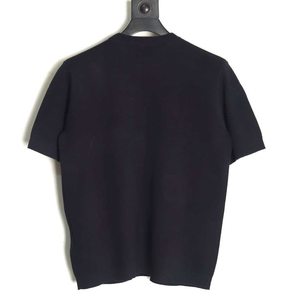 Gucci collar intarsia knitted short-sleeved T-shirt