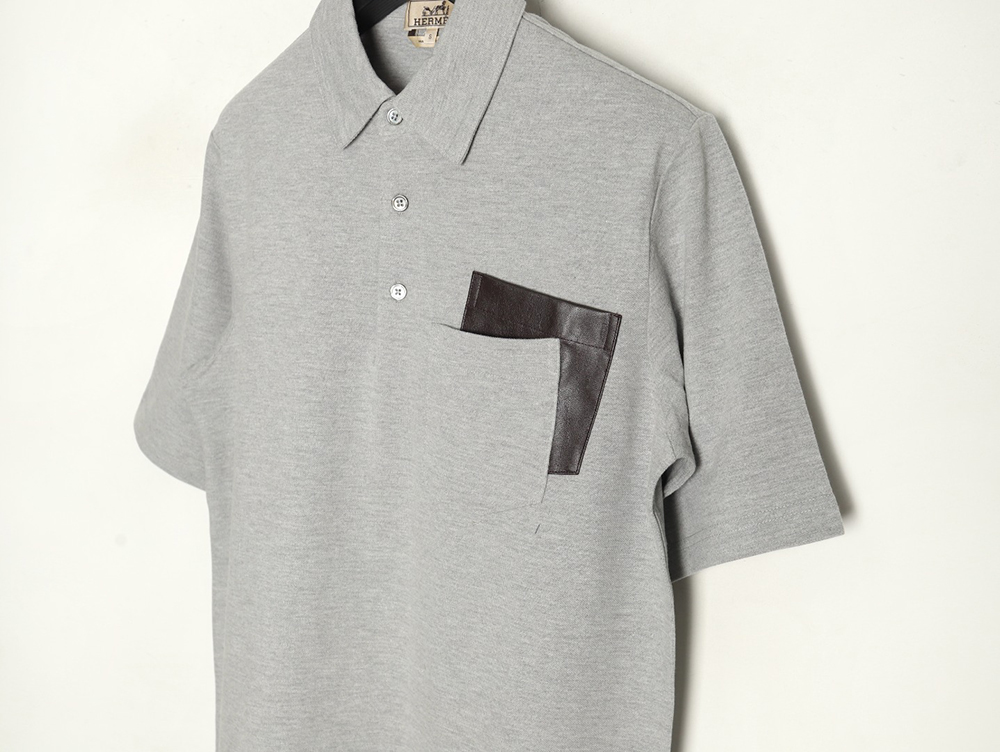 Hermes Double Pocket Polo Short Sleeve T-Shirt
