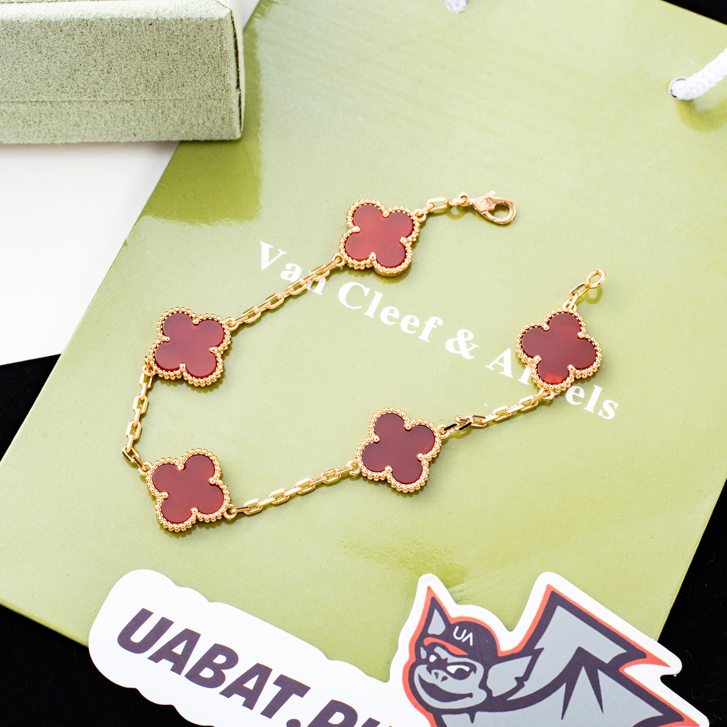 Van Cleef & Arpels Rose Gold Carnelian Bracelet