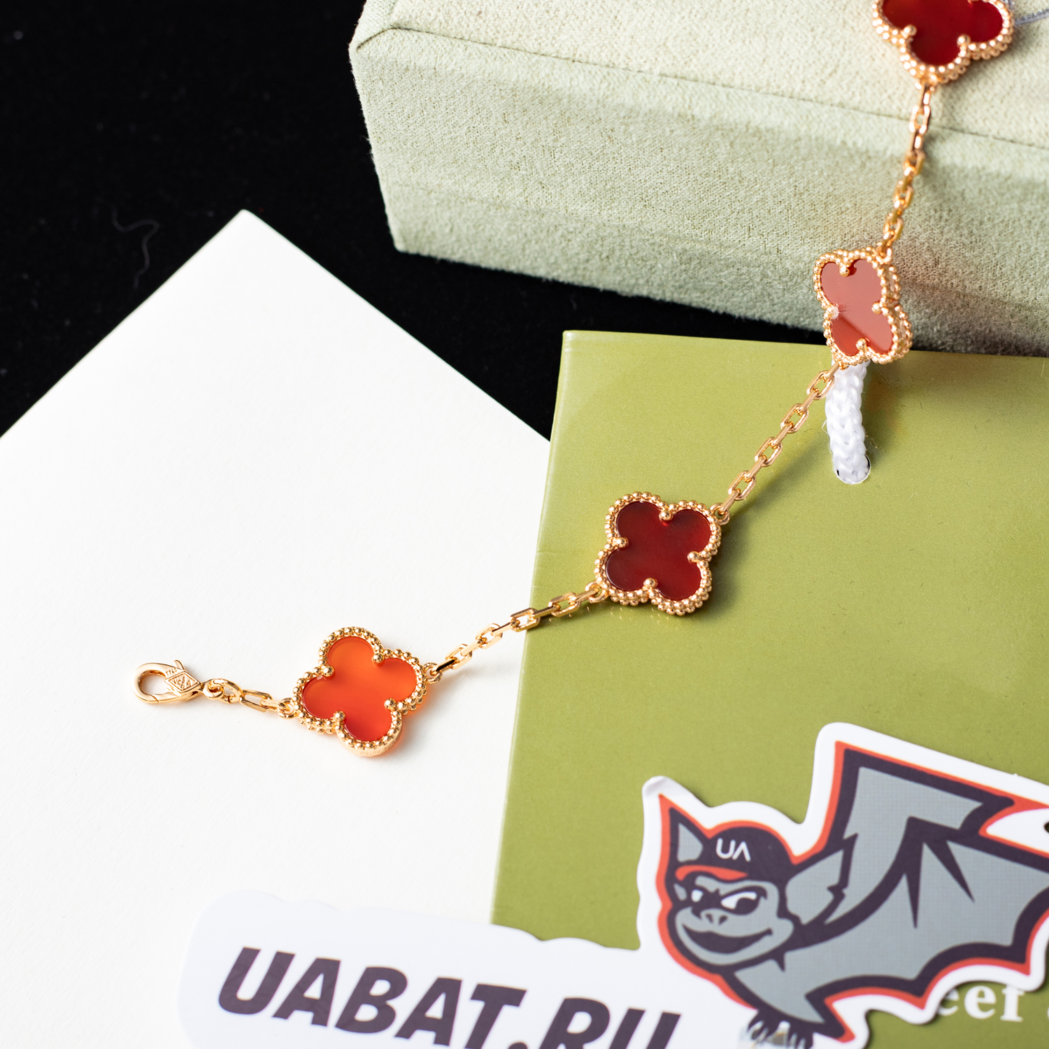 Van Cleef & Arpels Rose Gold Carnelian Bracelet
