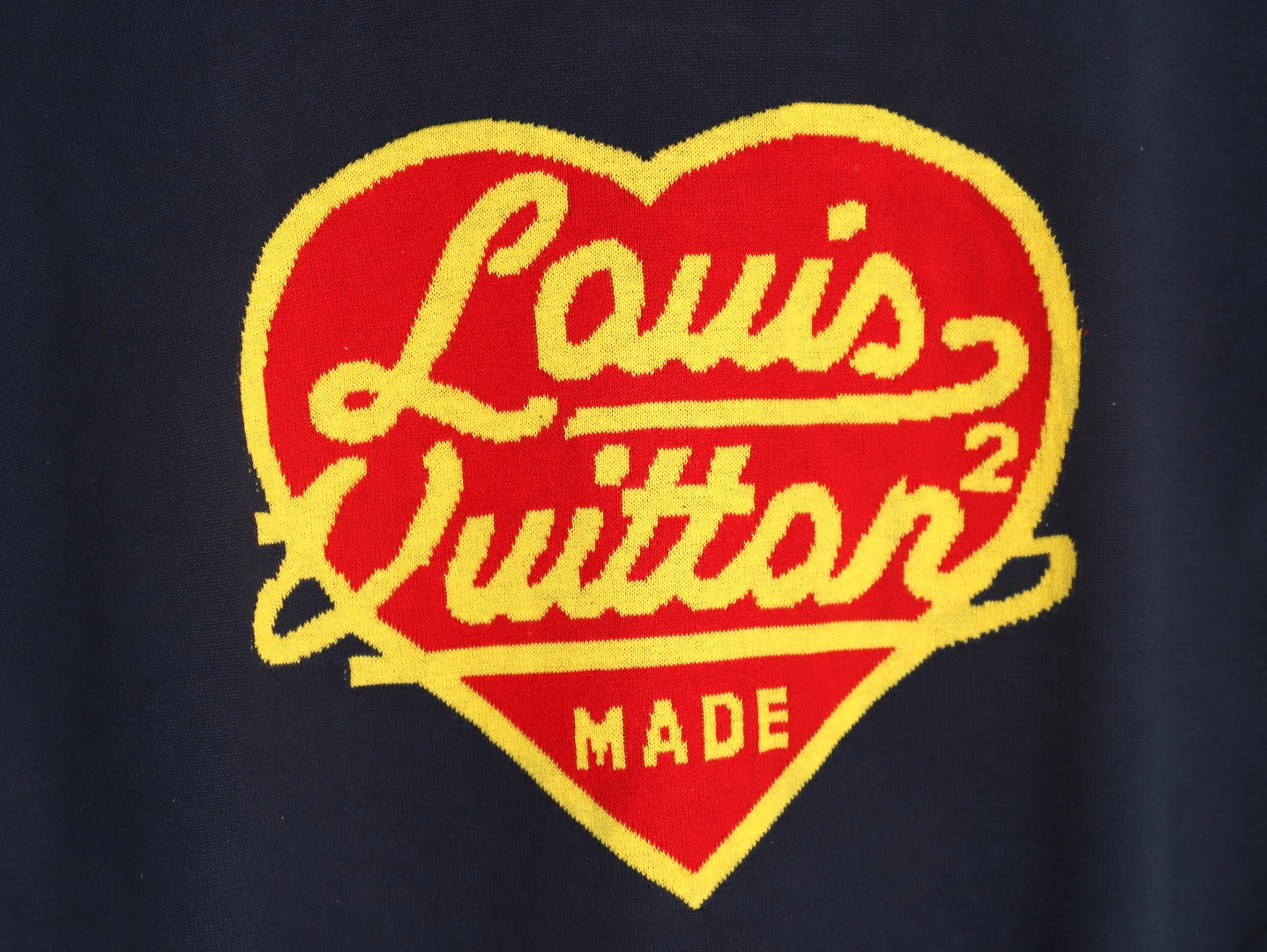 Louis Vuitton Nigo Heart Jacquard Wool Short Sleeves