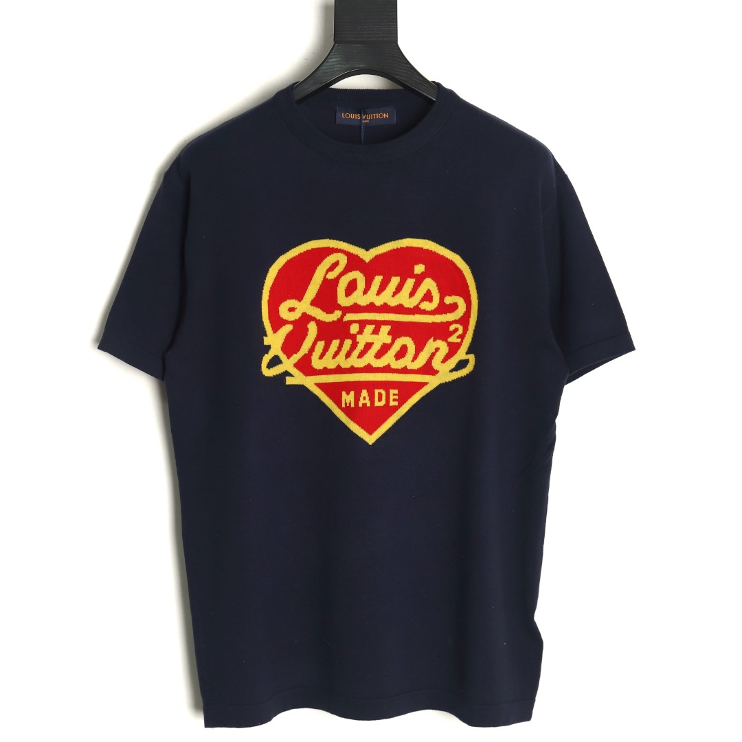 Louis Vuitton Nigo Heart Jacquard Wool Short Sleeves