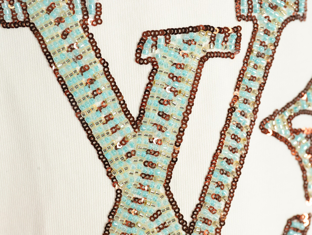 Louis Vuitton embroidered lettering short-sleeved T-shirt