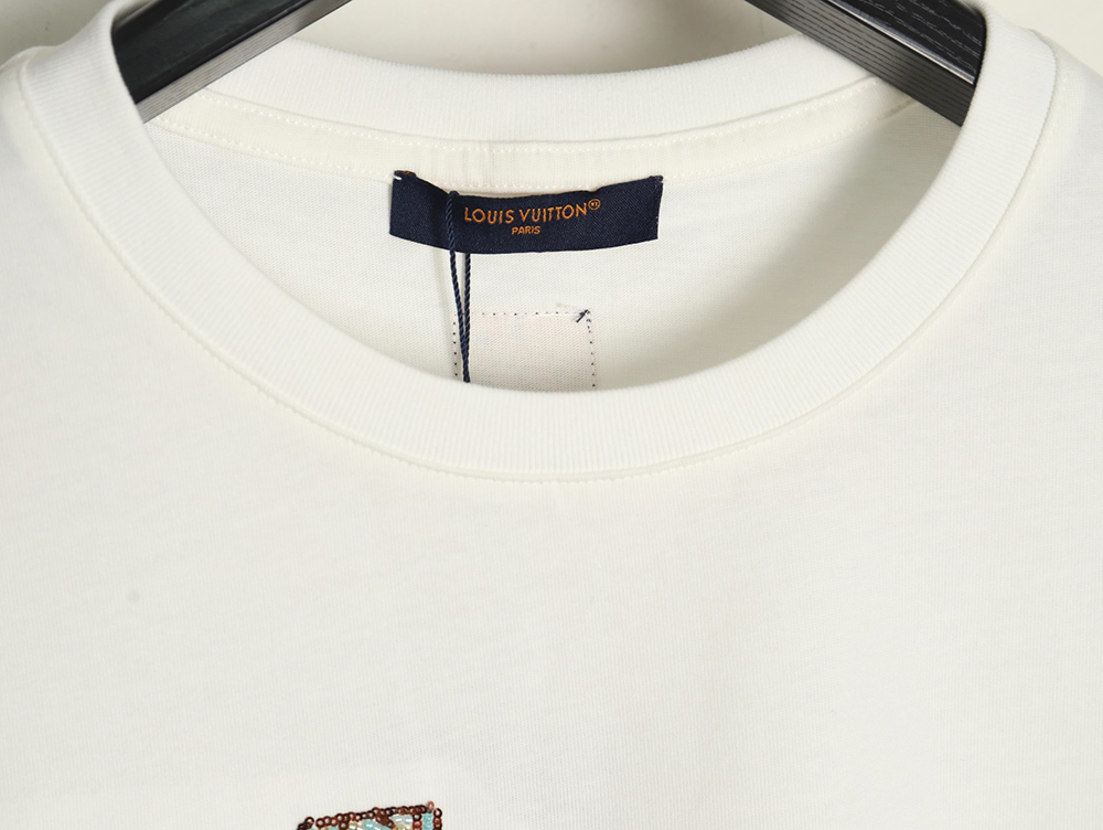 Louis Vuitton embroidered lettering short-sleeved T-shirt