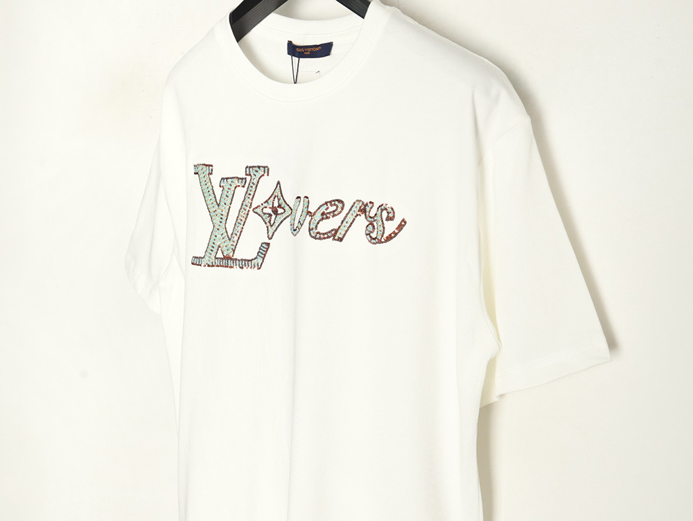 Louis Vuitton embroidered lettering short-sleeved T-shirt