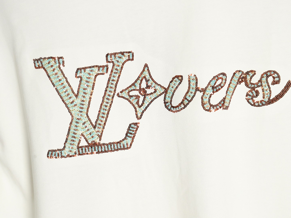 Louis Vuitton embroidered lettering short-sleeved T-shirt